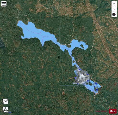 Butchart Lake depth contour Map - i-Boating App - Satellite
