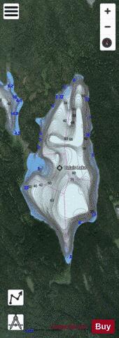 Calais Lake depth contour Map - i-Boating App - Satellite