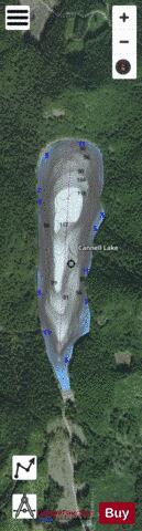 Cannell Lake depth contour Map - i-Boating App - Satellite