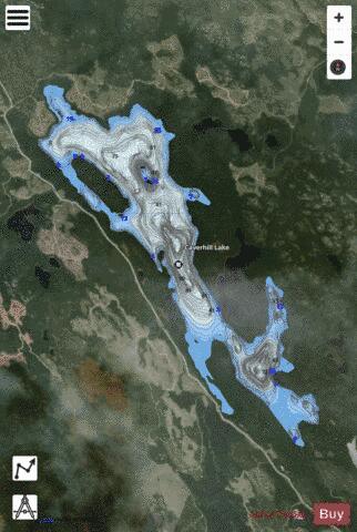 Caverhill Lake depth contour Map - i-Boating App - Satellite