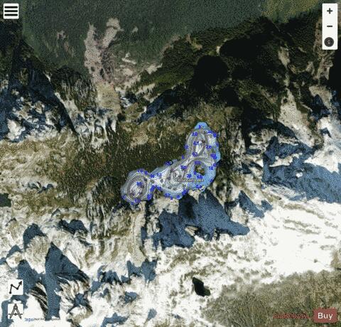 Cerulean Lake depth contour Map - i-Boating App - Satellite
