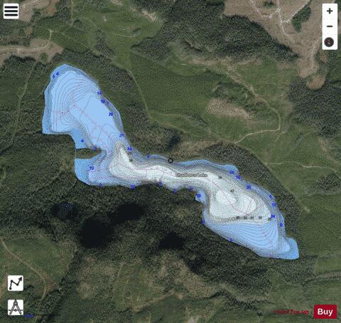Chaoborus Lake depth contour Map - i-Boating App - Satellite
