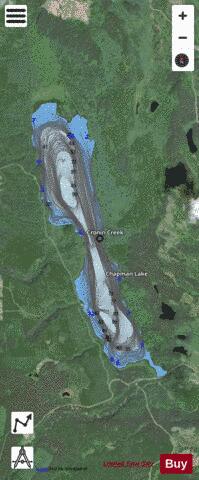 Chapman Lake depth contour Map - i-Boating App - Satellite