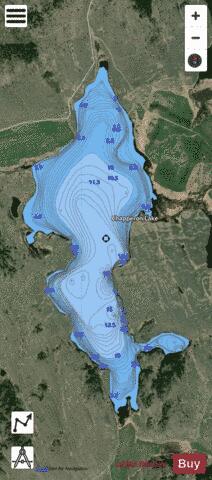 Chapperon Lake depth contour Map - i-Boating App - Satellite