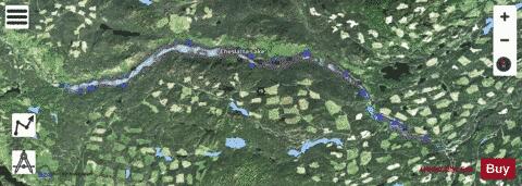 Cheslatta Lake depth contour Map - i-Boating App - Satellite