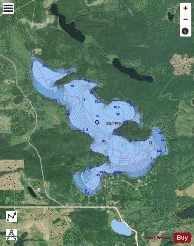 Chief Lake depth contour Map - i-Boating App - Satellite