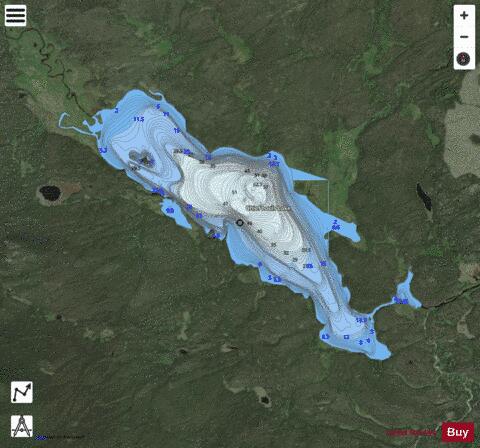 Chief Louis Lake depth contour Map - i-Boating App - Satellite