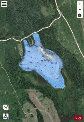 Chubb Lake depth contour Map - i-Boating App - Satellite