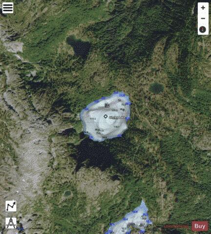 Circlet Lake depth contour Map - i-Boating App - Satellite