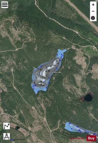Cleland Lake depth contour Map - i-Boating App - Satellite