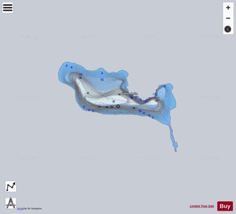 Coffee Lake depth contour Map - i-Boating App - Satellite
