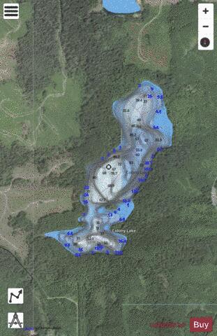 Colony Lake depth contour Map - i-Boating App - Satellite