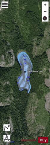 Copper Kettle Lake depth contour Map - i-Boating App - Satellite