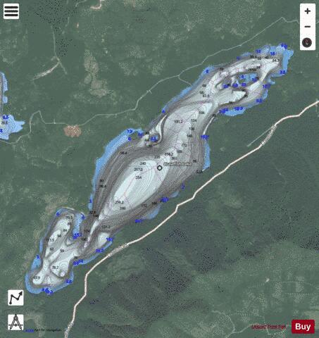 Crawfish Lake depth contour Map - i-Boating App - Satellite