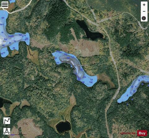 Crescent Lake depth contour Map - i-Boating App - Satellite