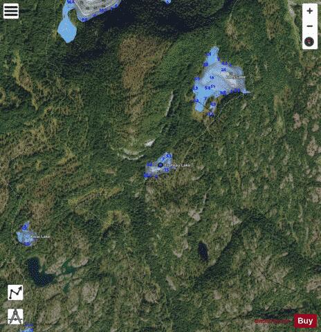 Croteau Lake depth contour Map - i-Boating App - Satellite