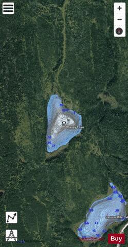 Davey Lake depth contour Map - i-Boating App - Satellite