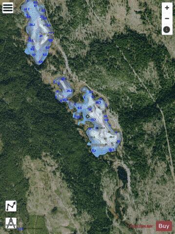 Davis Lake depth contour Map - i-Boating App - Satellite