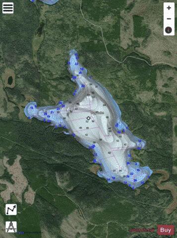 Day Lake depth contour Map - i-Boating App - Satellite