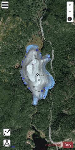 Deadmans Lake depth contour Map - i-Boating App - Satellite