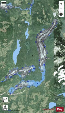 Deka Lake depth contour Map - i-Boating App - Satellite