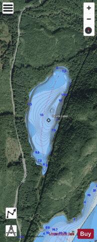 Devils Lake (Stave Area) depth contour Map - i-Boating App - Satellite