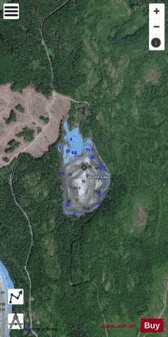 Diane Lake depth contour Map - i-Boating App - Satellite