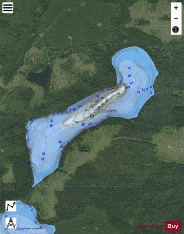 Dillabough Lake depth contour Map - i-Boating App - Satellite
