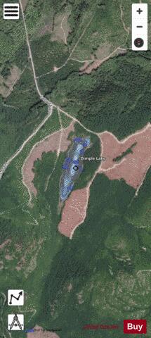 Dimple Lake depth contour Map - i-Boating App - Satellite