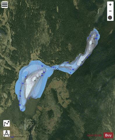 Dimsdale Lake depth contour Map - i-Boating App - Satellite