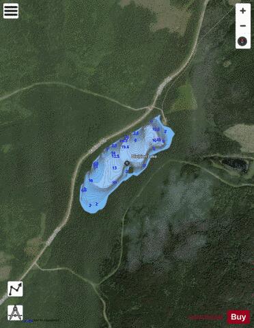 Division Lake depth contour Map - i-Boating App - Satellite