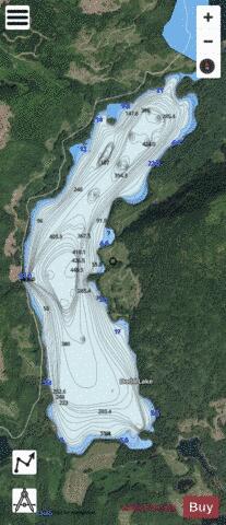 Dodd Lake depth contour Map - i-Boating App - Satellite
