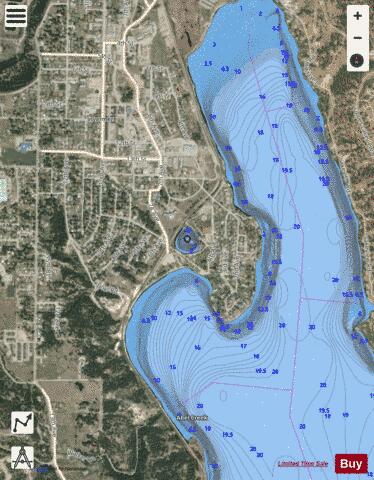Dorothy Lake depth contour Map - i-Boating App - Satellite