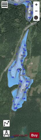 Dragonfly Lake depth contour Map - i-Boating App - Satellite