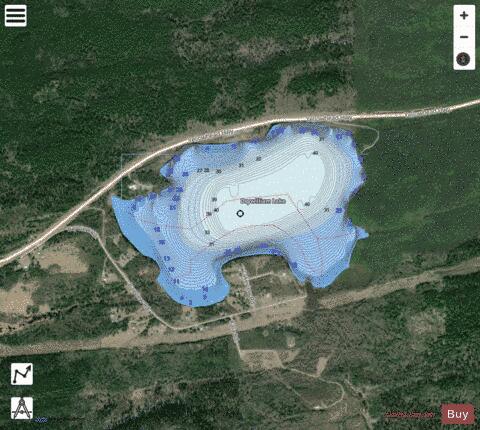 Dry William Lake depth contour Map - i-Boating App - Satellite
