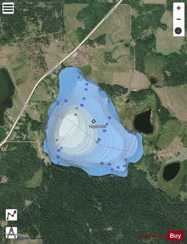 Dugan Lake depth contour Map - i-Boating App - Satellite