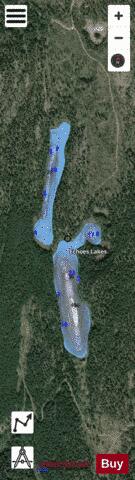 Echo Lakes depth contour Map - i-Boating App - Satellite