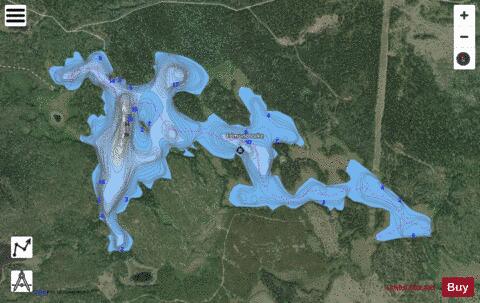 Edmund Lake depth contour Map - i-Boating App - Satellite