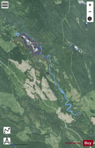Electra Lake depth contour Map - i-Boating App - Satellite