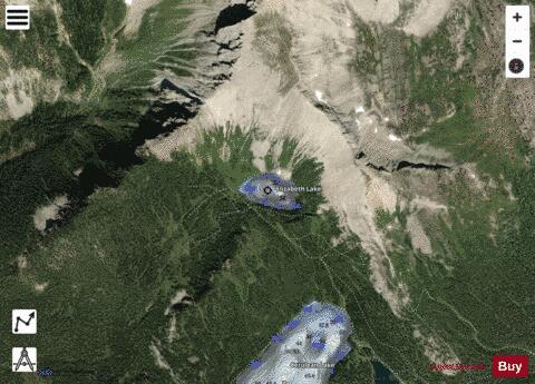 Elizabeth Lake depth contour Map - i-Boating App - Satellite