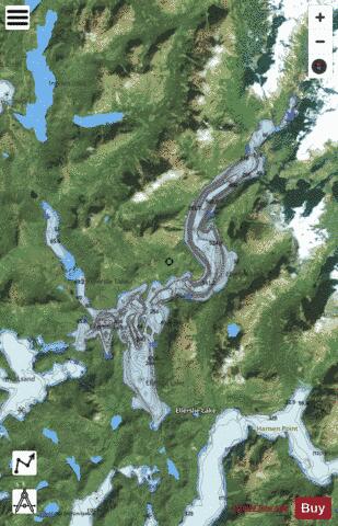 Ellerslie Lake depth contour Map - i-Boating App - Satellite