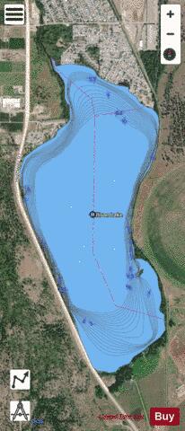 Ellison (Duck) Lake depth contour Map - i-Boating App - Satellite