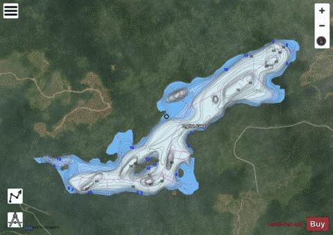 English Lake depth contour Map - i-Boating App - Satellite