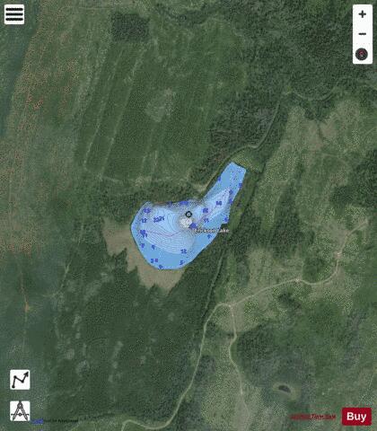 Erickson Lake depth contour Map - i-Boating App - Satellite