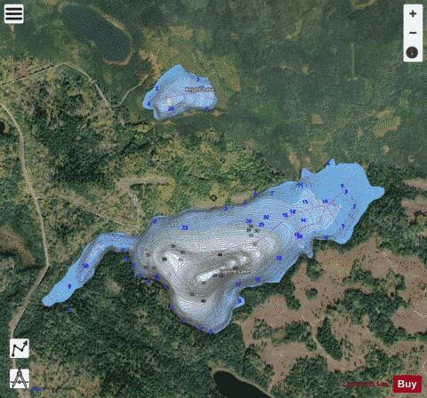 Eugene Lake depth contour Map - i-Boating App - Satellite