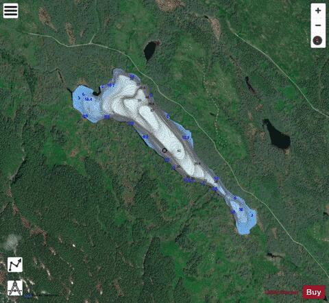 Femur Lake depth contour Map - i-Boating App - Satellite