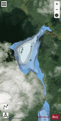 Fern Lakes depth contour Map - i-Boating App - Satellite