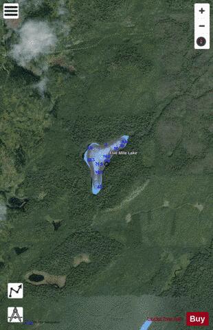 Five Mile Lake depth contour Map - i-Boating App - Satellite