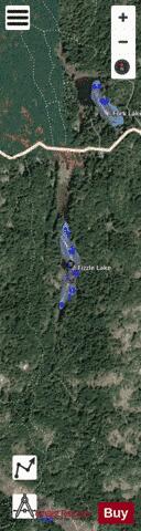 Fizzle Lake depth contour Map - i-Boating App - Satellite