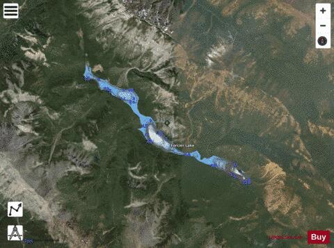 Forcier Lake depth contour Map - i-Boating App - Satellite